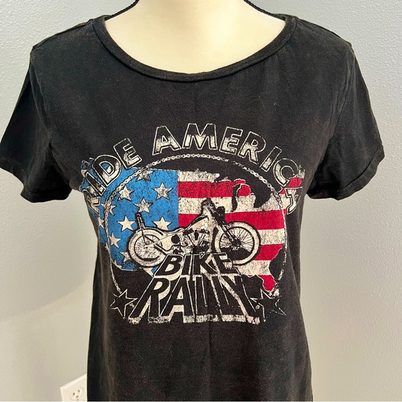 RLX Ralph Lauren Tops - Ralf Lauren Relaxed US Flag Motorcycle T-Shirt